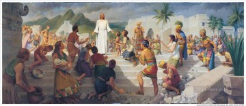 150の主題の芸術作品 Painting - 西半球で教える宗教的なキリスト教徒のイエス
